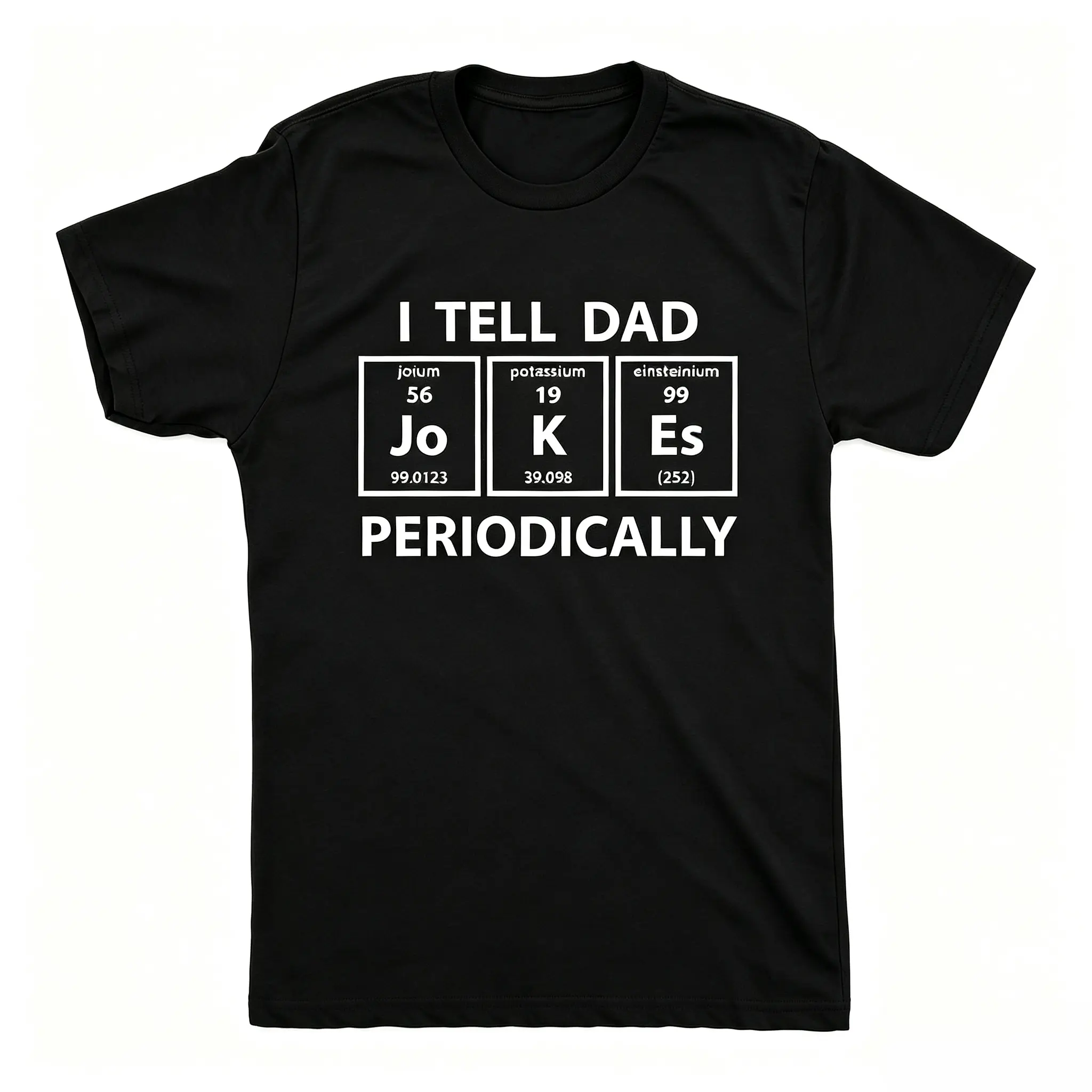 CASUALPRIME Men's T-shirt, occasionally tells dad jokes, funny science nerd pattern T-shirt, men's funny T-shirt, cool retro fashion T-shirt, gift, men's funny science short-sleeve black T-shirt Menswear Top