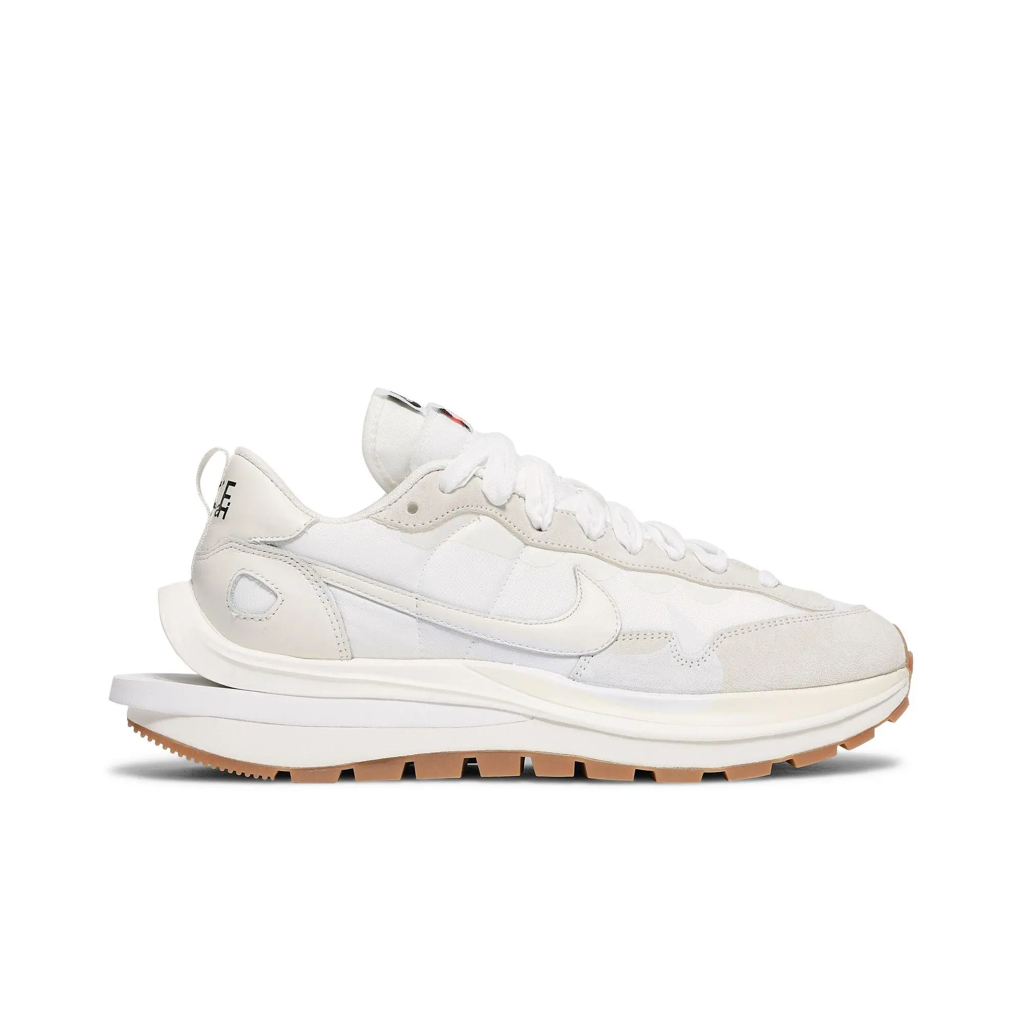 NIKE x sacai VaporWaffle 'Sail Gum' (Unisex) Sail/White Closed Toe Casual Wear Shoes, Adjustable Lace, Cushioned Sole, Everyday Use Lifestyle Sneakers DD1875-100, Graphic Print
