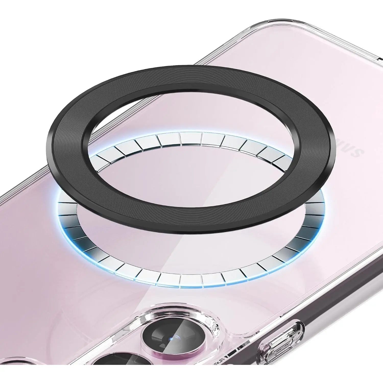 for MagSafe Sticker,  Ring for Phone Case, Adaptor for MagSafe, 1000g  Strength,  , M-Ring Plate Black
