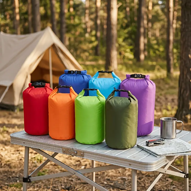 10L large capacity ultra-light portable tear-resistant storage bag organizer box with durable zipper closure, suitable for outdoor gear for hiking, camping, fishing, cycling and water sports