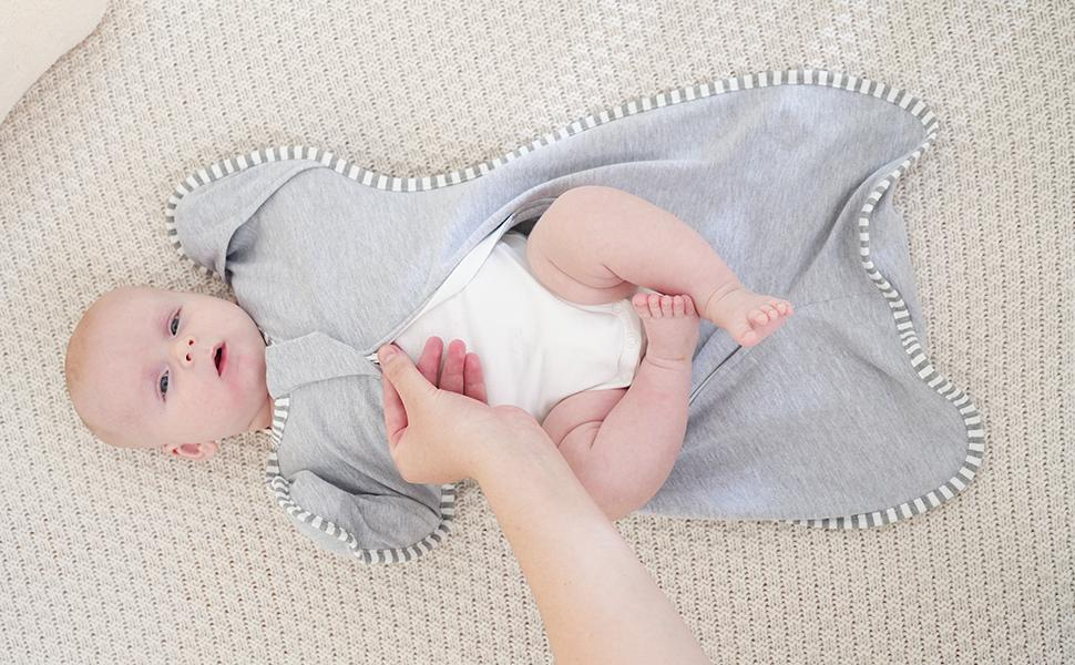 Swaddles for Newborns Swaddle 0-3 Months Sleep Sack Arms Up Swaddle 0-3 Months Transition Swaddle, 2-Pack Baby Swaddles for Boy Girl with Arms In/Out 2-Way Zipper 100% Cotton 0.8 Tog (Small 5-14lbs)