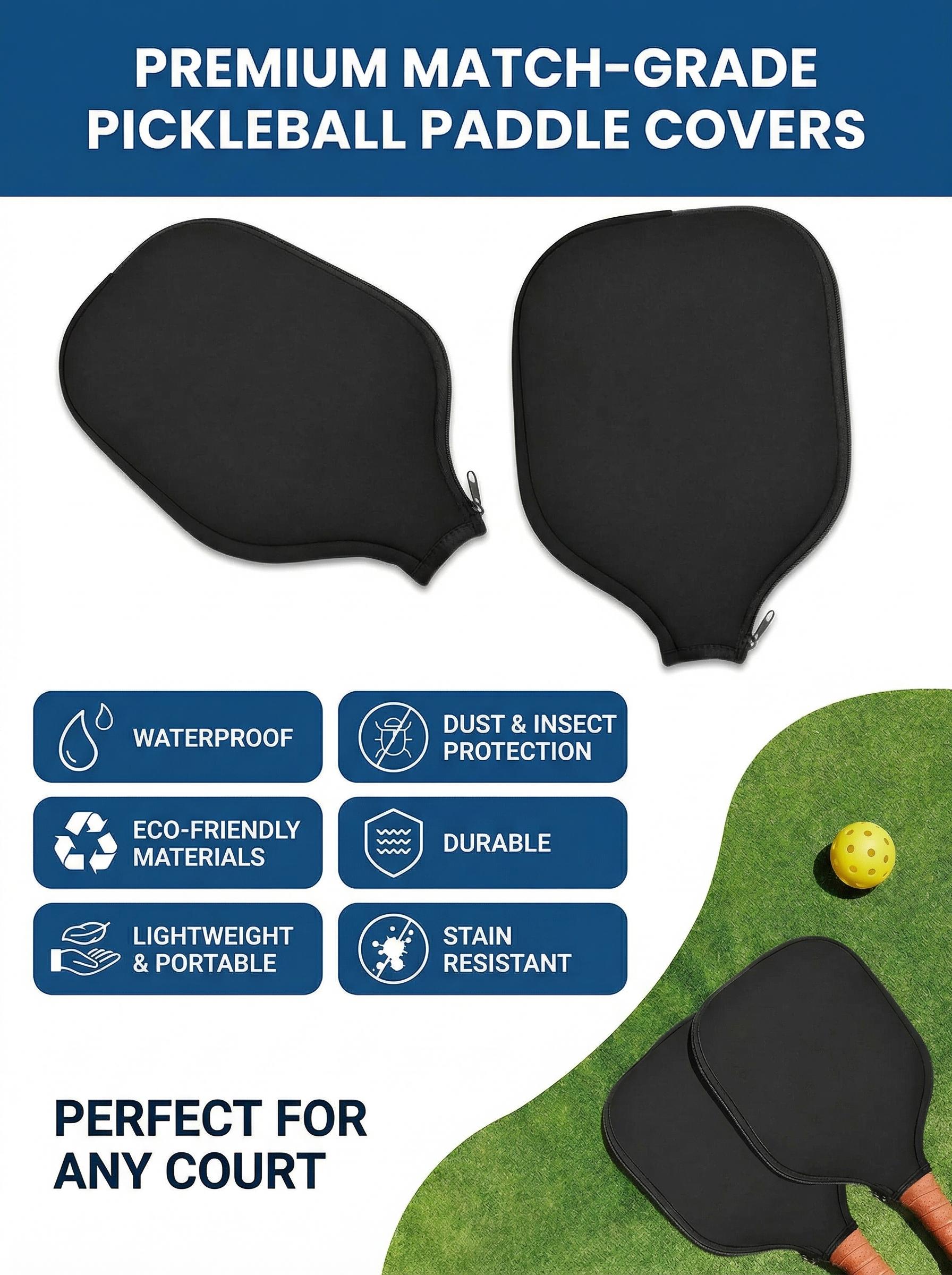 Durable Neoprene Pickleball Paddle Cover – Water-Resistant, Scratch-Proof Sleeve, Protective Racket Cover & Pickleball Protective Gear