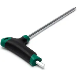 T-Handle Hex  Ball End Long Arm Metric Hexagon Allen Wrench Repair Kit Hand Tool for  Automotive 45 Steel Green 6mm