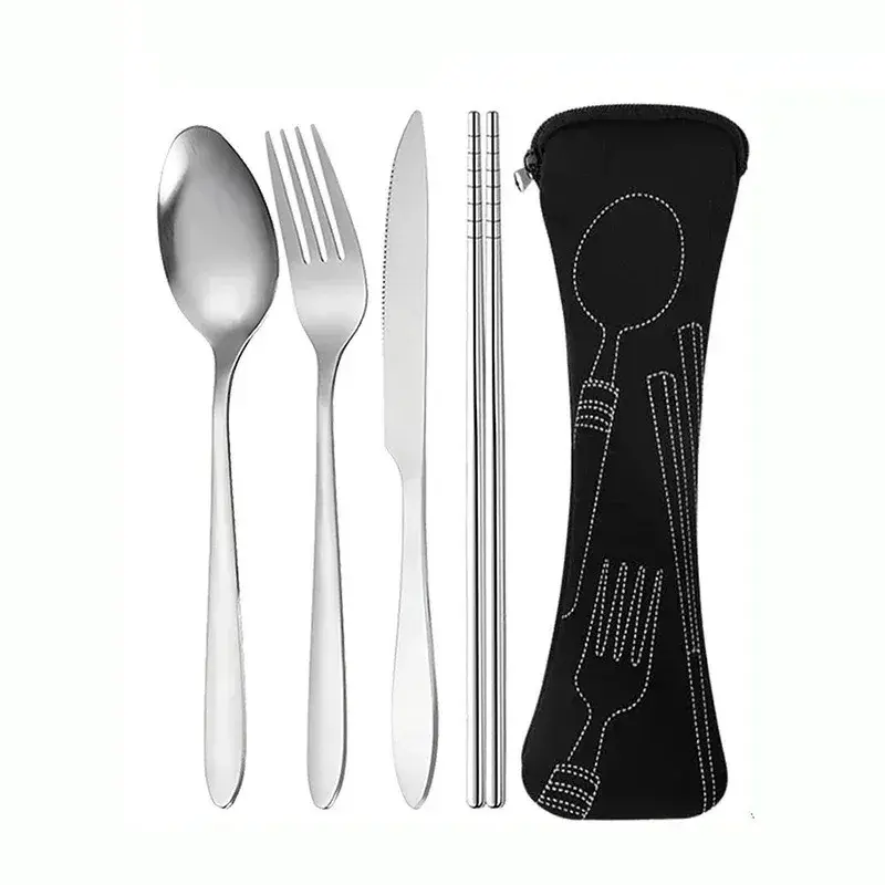 Portable Tableware Bag for Spoon Fork Knife, Cutlery Storage Bag for Camping, Dining, Travel, Household Tools, Essential Camping Utensil