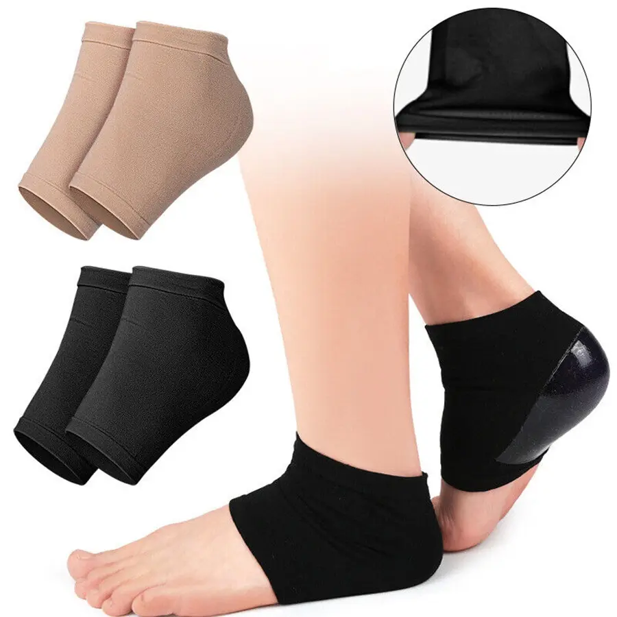 6 Pairs Reusable Gel Heel Socks with Cushion Pads - Moisturizing Care for Men & Women, Fixes Callus, Dryness, Cracks, Soreness, Hydrating Masks for Cracked Repair