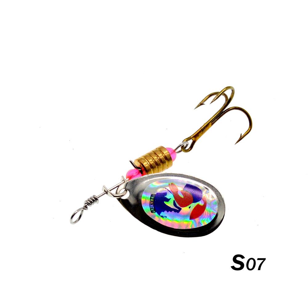 Lure bait rotating composite spinner fishing gear set, 16-piece metal lure spinner artificial bait set