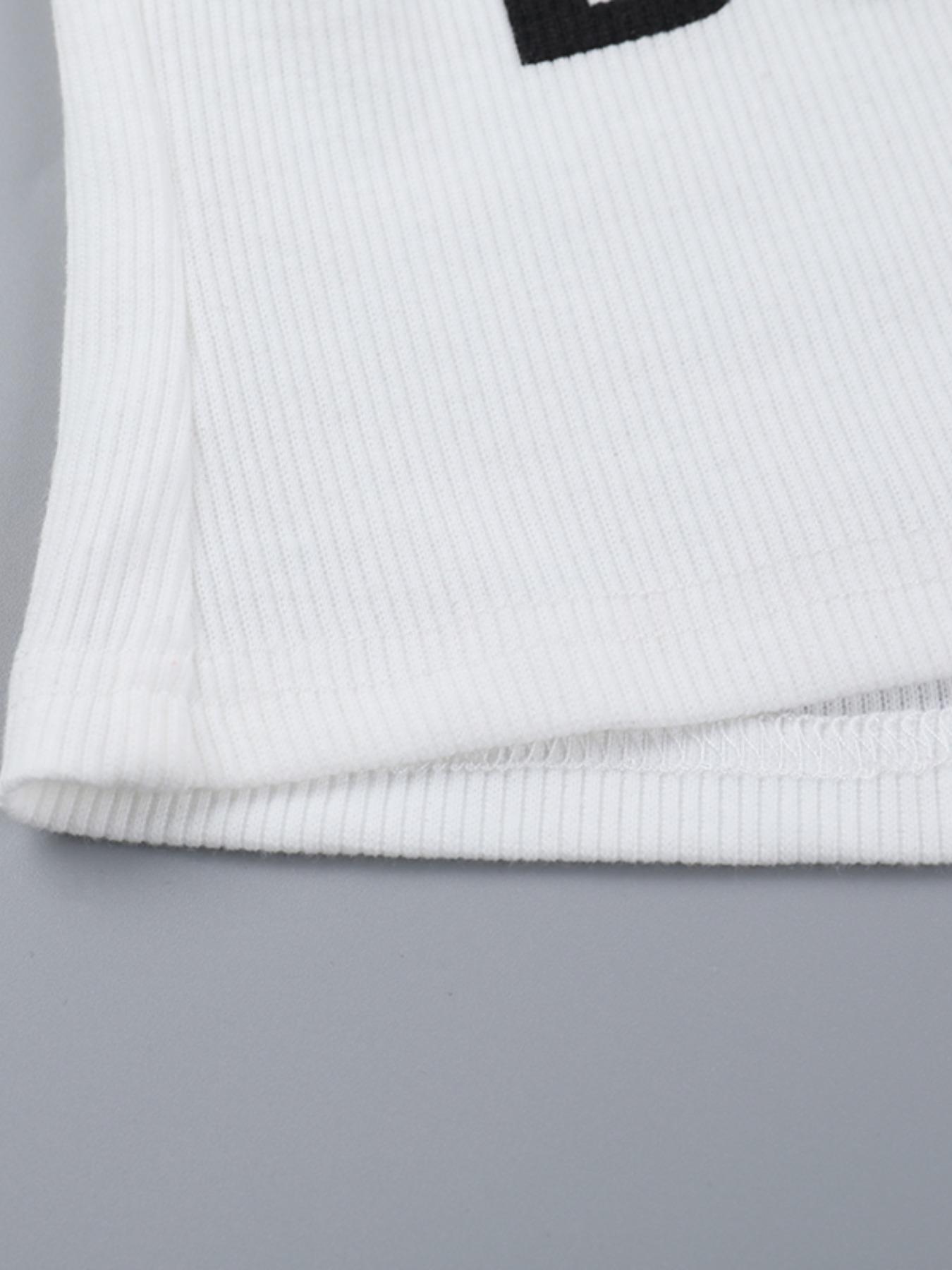 Women's Letter Print Tank Top, Casual Sleeveless Top for Summer, Ladies Clothes for Daily Wear, Womenswear