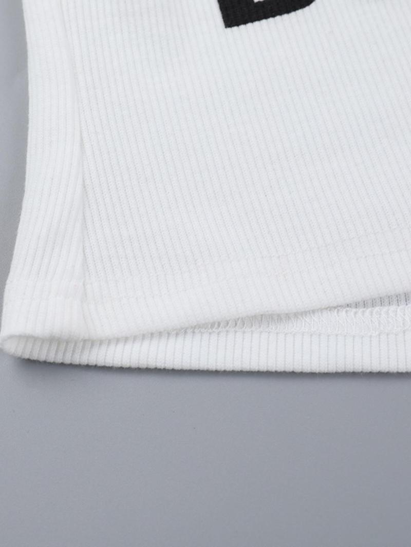 Women's Letter Print Tank Top, Casual Sleeveless Top for Summer, Ladies Clothes for Daily Wear, Womenswear