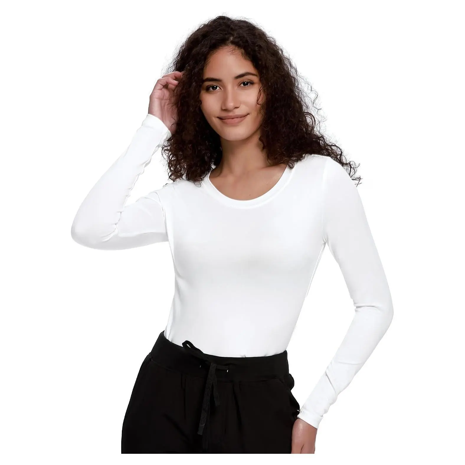 Women's Long Sleeve Underscrub Tee, Crew Neck Scrubs Undershirt, Buttery Soft Base Layer for Nurses, Clinics, Long Shifts, Workday WearGift