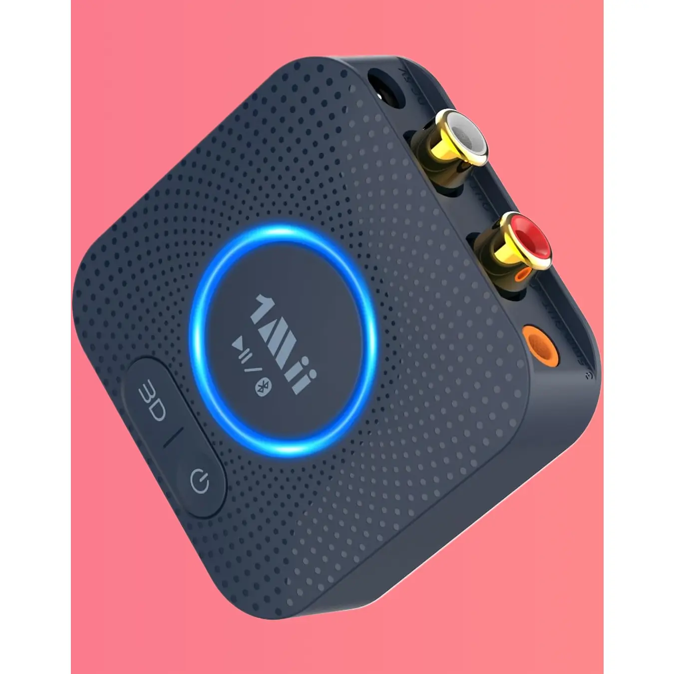 Bluetooth 5.3 Receiver aptX HD Low Latency 3D Audio Adapter, 15H Battery, 3.5mm AUX RCA Output for Home Stereo Speakers