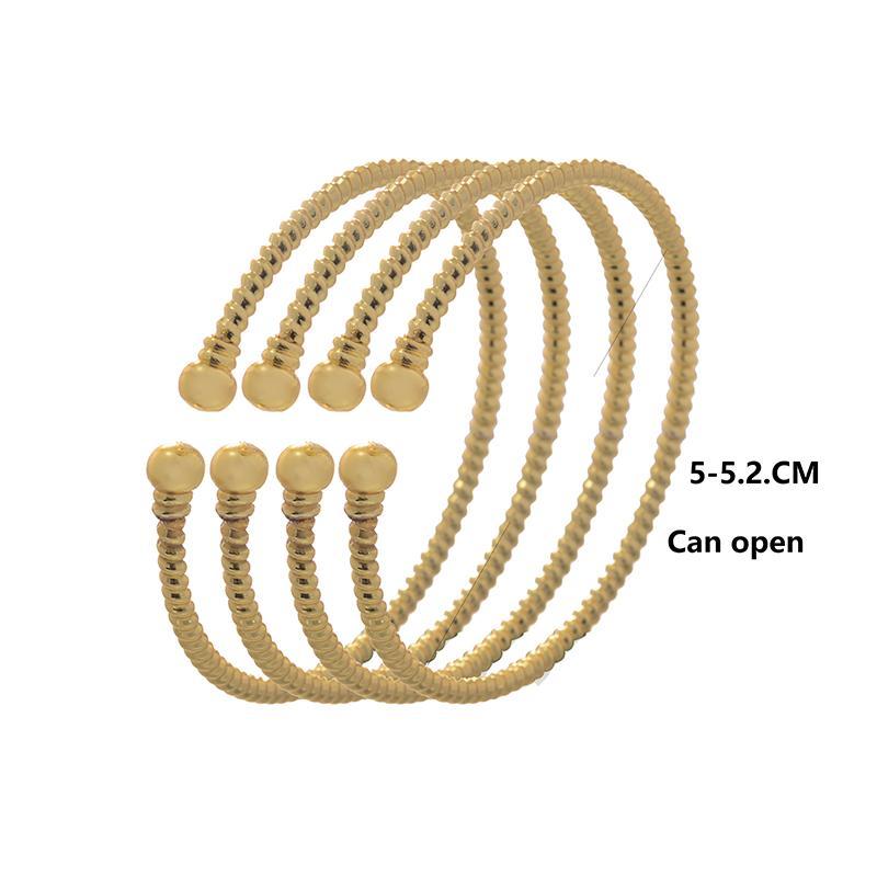 Baby Arabic Indian Jewelry Gold Color Bangles For Kids Copper Baby Bracelets