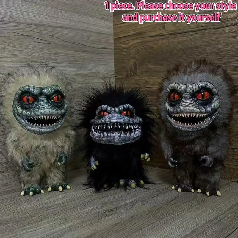 Artisan-Made Eerie Halloween Stuffed Ornament, Gothic Plush Figure Decor for Indoor Holiday Arrangement