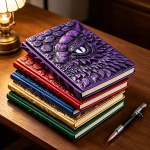 1. 3D Dragon-Eye Hardcover Notebook with Pen—Embossed Notebook for Work and Study, Creative Journal with 100 Blank Pages—Perfect for College, Office Use, and Travel Logs—Great Gift for New Year, Valentine’s Day, and Back-to-School Season