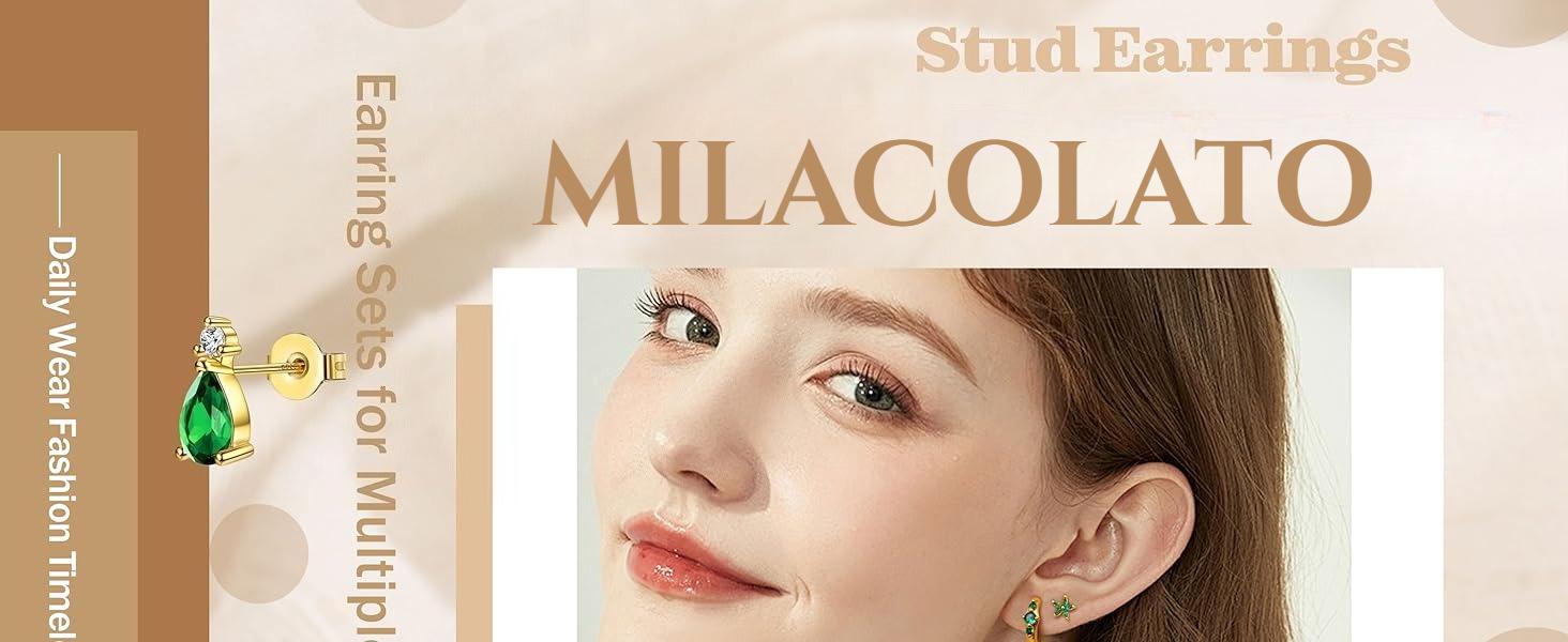 MILACOLATO 3 Pairs 925 Sterling Silver Earrings for Women Grils Hypoallergenic Silver/Gold Stud Hoops Earrings Set Dainty Studs Huggies Earings Flower Butterfly Earrings Sets for Multiple Piercings MILACOLATO 3 Pairs 925 Sterling Silver Earrings for Women Grils Hypoallergenic Silver/Gold Stud Hoops Earrings Set Dainty Studs Huggies Earings Flower Butterfly Earrings Sets for Multiple Piercings