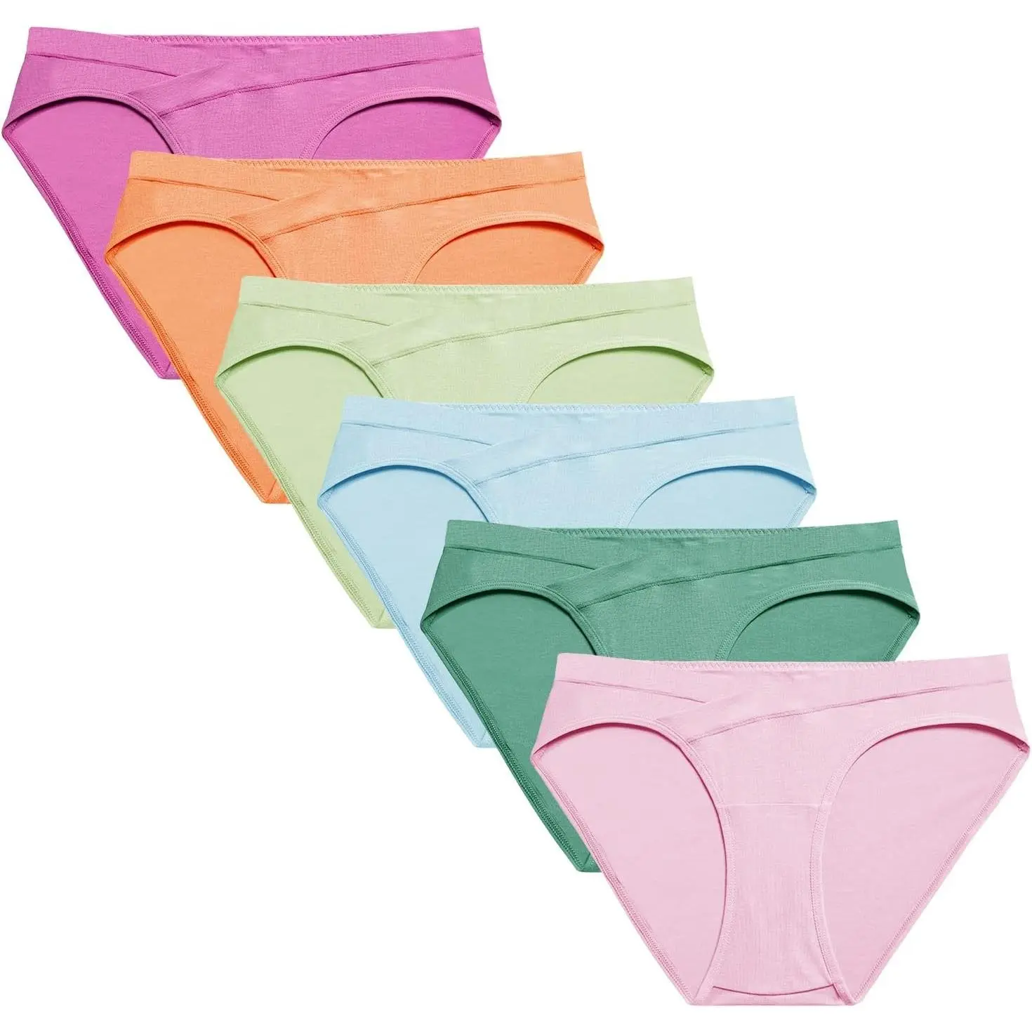 Cotton Crossover Maternity Underwear Under Bump Pregnancy Bikini Panties(Gift)