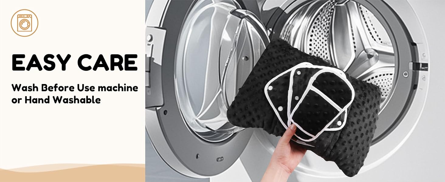 Infant Car Seat Insert with Removable Cushion for Baby Preemie Newborn Infant, Reversible carseat Insert Head Body Support Fits for Stroller, Baby Swing, Rocker, Bouncer, Bassinet - Black