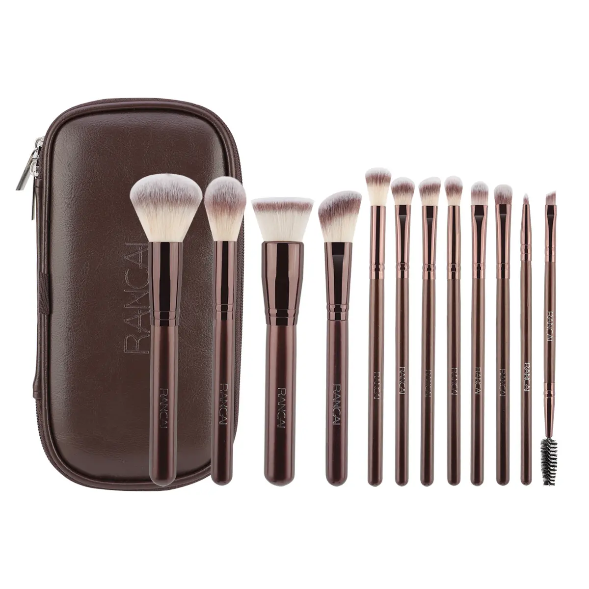 RANCAI Soft-Bristle Makeup Brush Set, Face Makeup Brushes, Complexion Brush Set for Foundation, Powder, Eyeshadow and Concealer, Cosmetic Gift Box Set, Beauty Brush Set, Makeup Brushes Kit