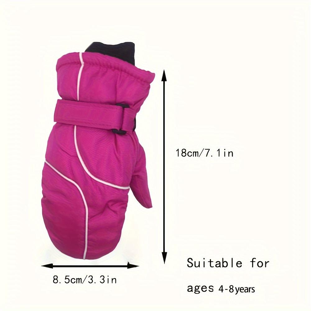 1-Pair Winter Gloves with Thick Fleece - Heavy-Duty Warmth, Pull-On Closure, Non-Slip Grip - for ing, Snowboarding, Hiking, Camping, Christmas Gifts - Ideal For Kids & Adults (ages 4-8+), Outdoor Activities, Stylish Design, Durable Construction