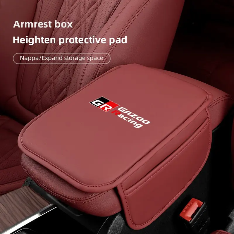 Car Armrest Mats Arm Rest Cushion Interior Accessories For Toyota 86 Corolla Camry Yaris Supra RAV4 Land Cruiser Prado 4Runner Hilux Prius bZ4X Sequoia Tundra Agya Highlander Urban Cruiser Mirai AQUA Fortuner VENZA Aygo Tacoma Harrier Avalon Rumion Markx