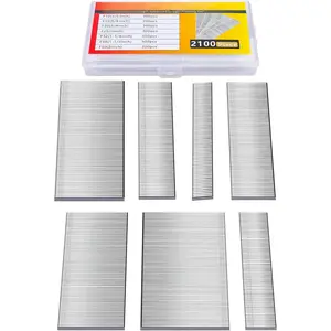 2100 count Brad Nails 7 Sizes multi-Length Galvanized Straight Finishing ,Each specification has an  sponge anti- packaging