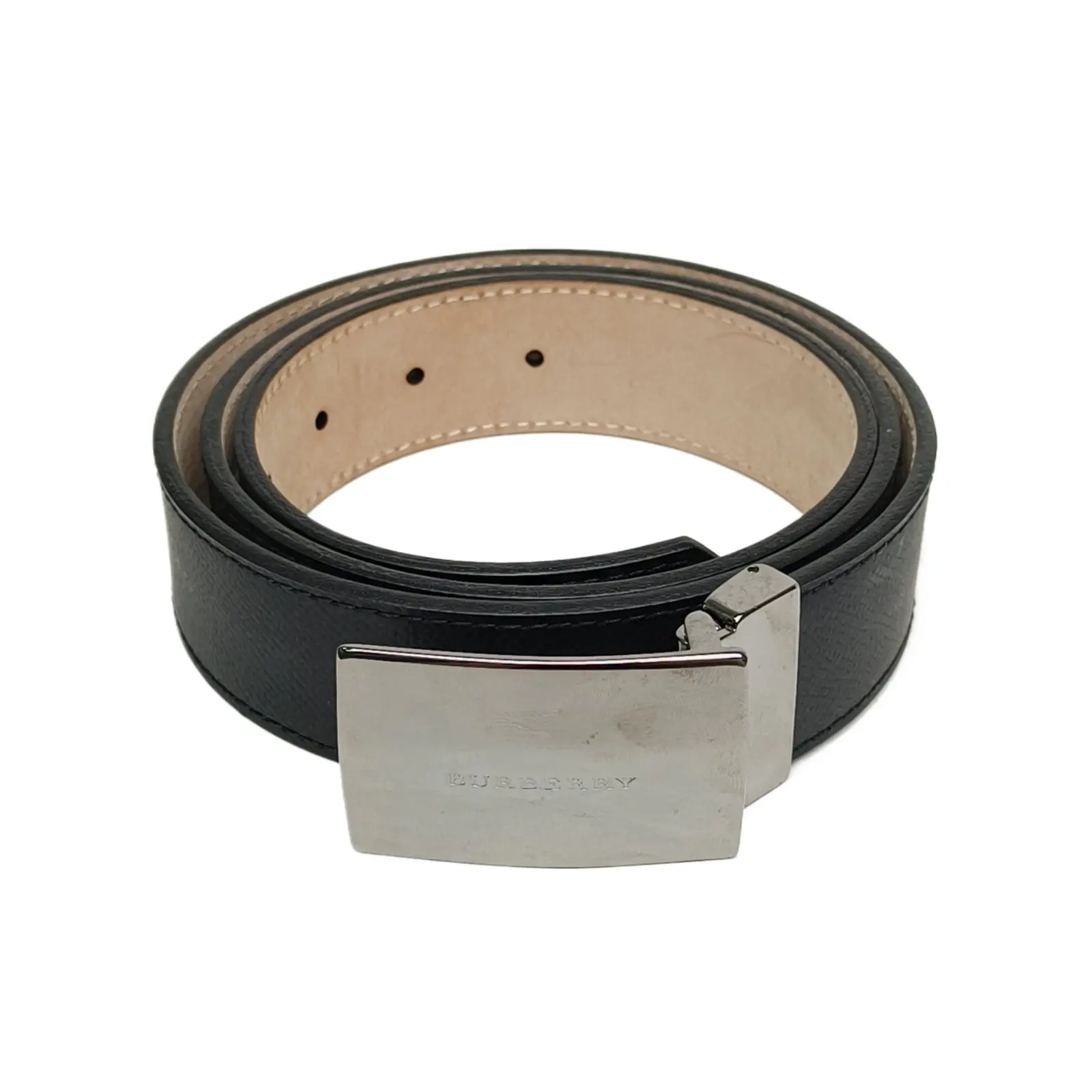 Pre-owned 【TIANA】Burberry Black Belt 100cmP236273623