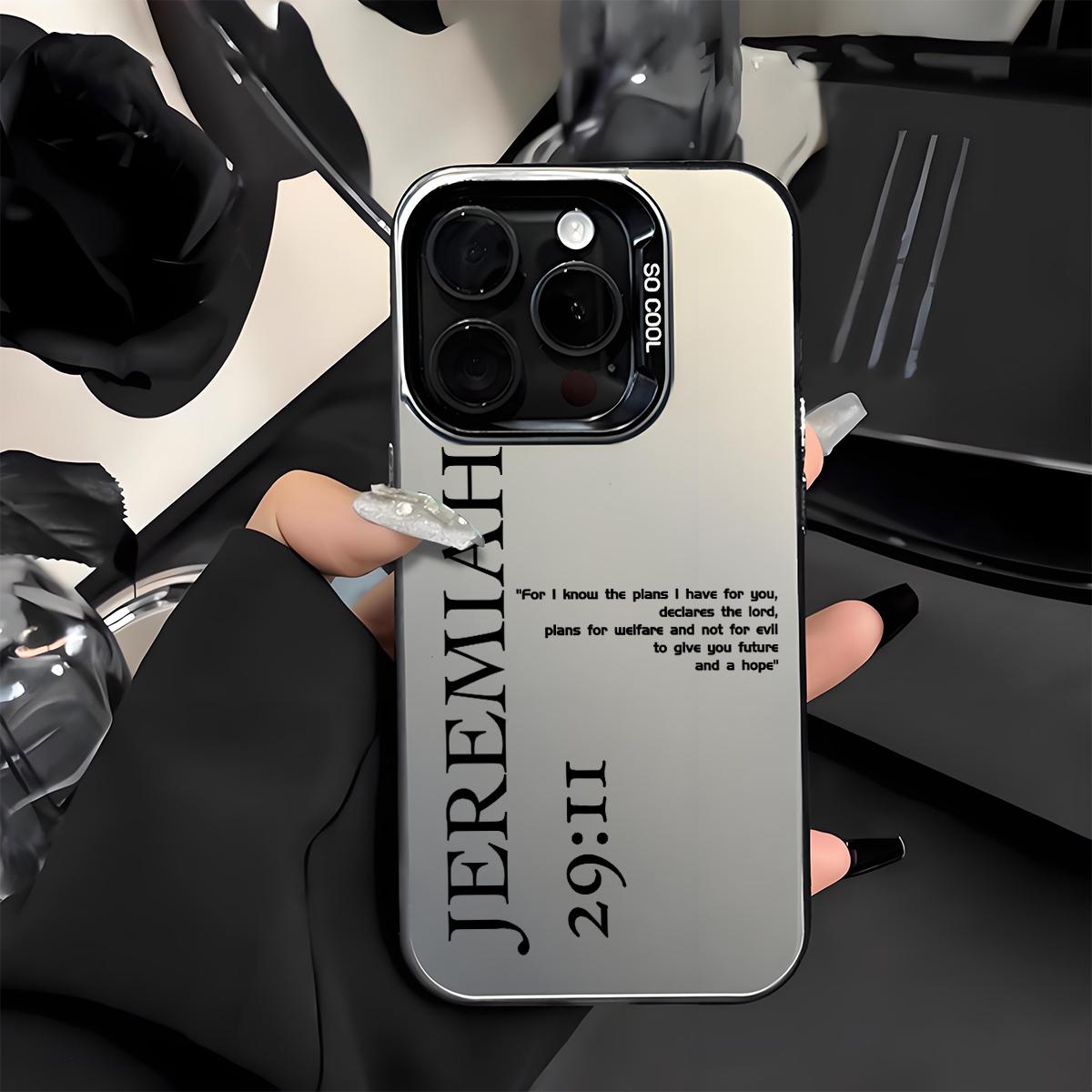 Jeremiah 29:11 Pattern Shockproof Phone Case for iPhone 7 8 X XR 11 12 13 14 15 16 17 Pro Max Plus Air 17E Protecitved Cover Bible Verse Religious Faith Gift