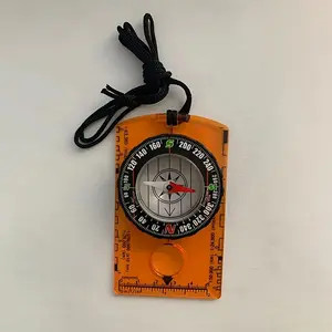 1pc All-in-One Compass, Map Scale & Needle - Outdoor Navigation Tool with Directional Arrow, Scale Bar, Base Plate - Compact & Lightweight for Hiking, Camping, Orienteering - Compatible with Devices - Ideal for Backpacking, Surveying, Geocaching - Green/B