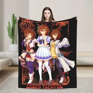 Umamusume Agnes Tachyon Flannel Blanket – Soft Cozy Throw for All Season Use, Sofa, and Home Decor