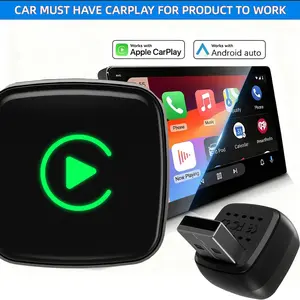 2026 Mini Wireless Carplay Adapter for iPhone & Android Auto Dongle 2-in-1 Newest Upgraded, Plug & Play, Easy Setup, For Cars 2016+ with Wired Carplay & Android Auto Convert to Wireless, Fast & Stable Connection