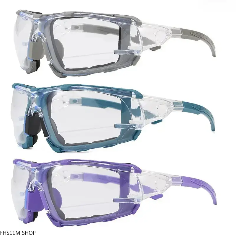 Unisex Premium Polycarbonate Safety Glasses - 35.2g, Anti-Fog, Impact-Resistant, Abrasion-Resistant, UV400 Protection, Arc-Shaped Sealing Gasket Cushion, for Workshop Painting DIY Cycling, Summer Sports & Outdoor Essentials