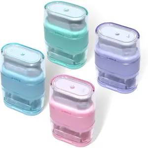 4 count Manual Pencil Sharpener with Eraser, Double Hole Multicolored Sharpener with Eraser for School Office  Supplies  to School Supplies Classroom Rewards and Birthday Party Favors