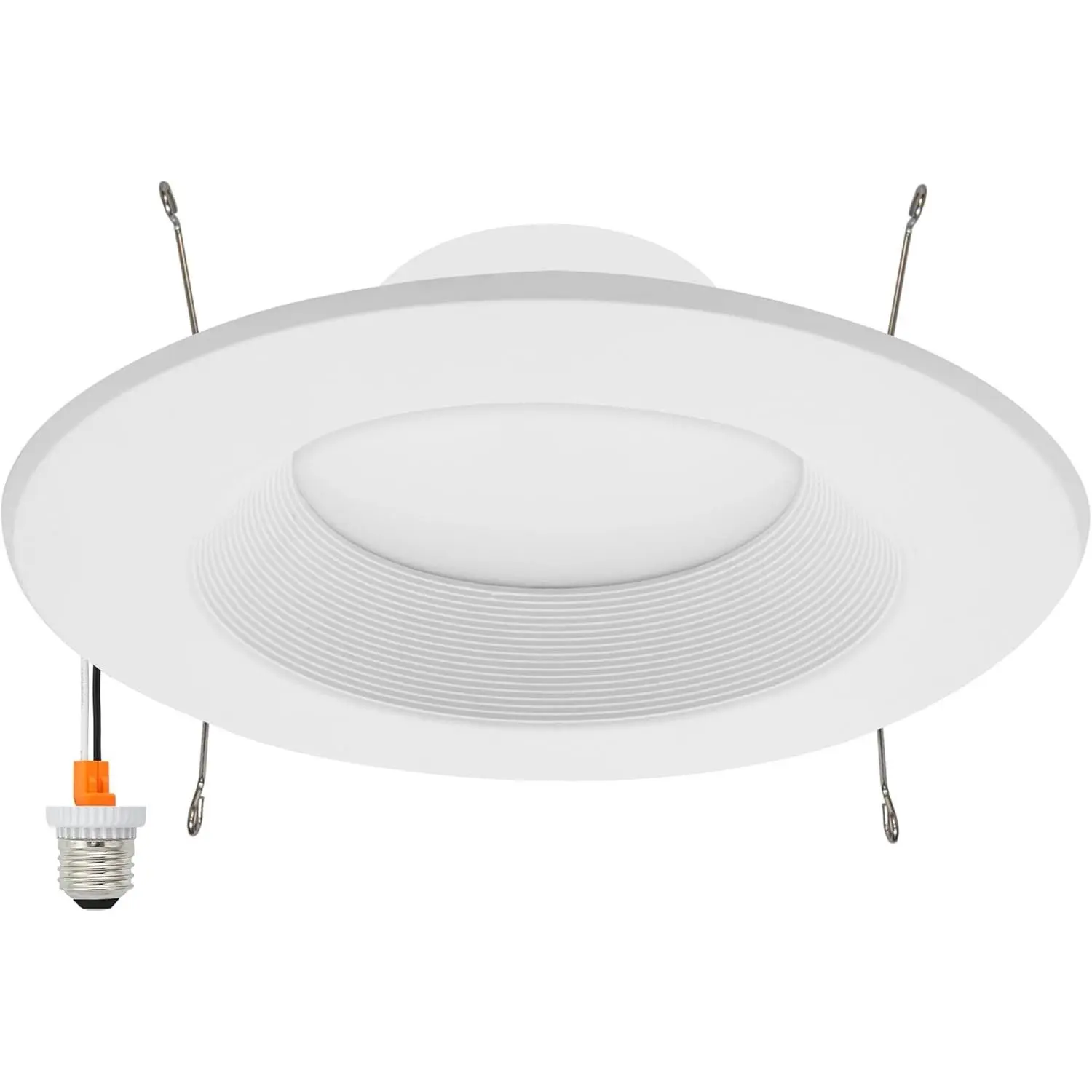 5 in. & 6 in. 5 CCT Retrofit Recessed LED Downlight - 1300 Lumens, E-26 Quick Connect, Dimmable, Color Selectable 2700K-5000K (2700K/3000K/3500K/4000K/5000K), for Living Rooms and Kitchens