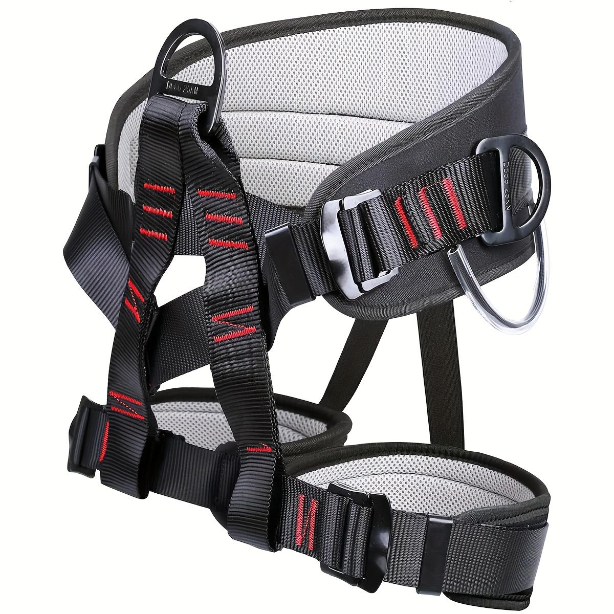 Climbing Harness,Safety Harness(ANSI & ASTM F1772–17 certification)Thickened Waist Protection, Half-Body Support, and Durable Gear for Roofing, Rock Climbing, Cleaning, Rappelling, Tree Climbing, and Outdoor Adventures