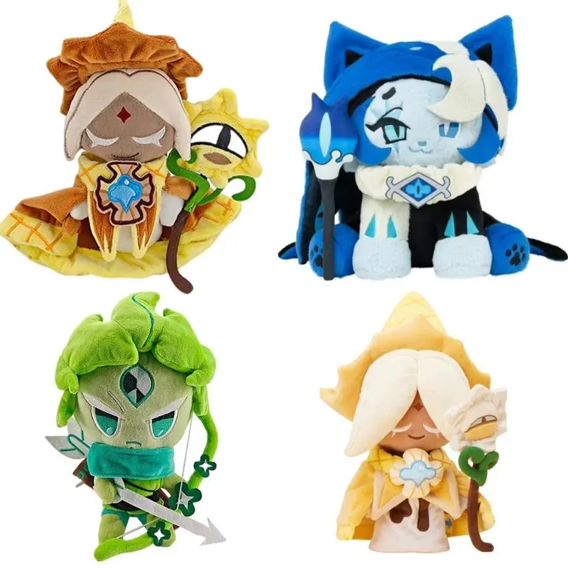 25cm Shadow Milk Cookie Plush Cookie Run Kingdom Plush Toys Statue Collection Room Decoration Kids Toy Friends Birthday Gifts
