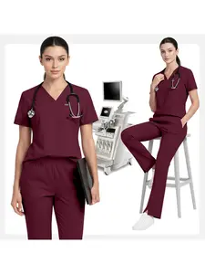 Short Sleeved Pharmacy Nurse Uniforms Hospital Doctor Workwear Multicolor Oral Dental Clinic Scrub Uniforms Medical Set