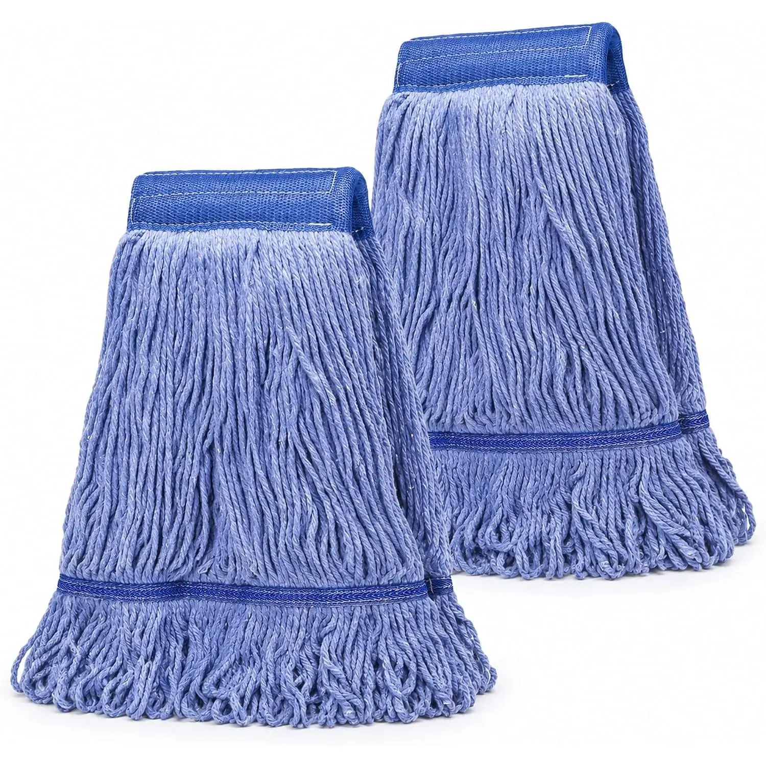 2 Pack Mop  , Cleaning Heavy Duty Mop  Commercial , Wet Industrial Blue  Looped End String  Refills, Heavy Mop Replace , for General and Floor Cleaning