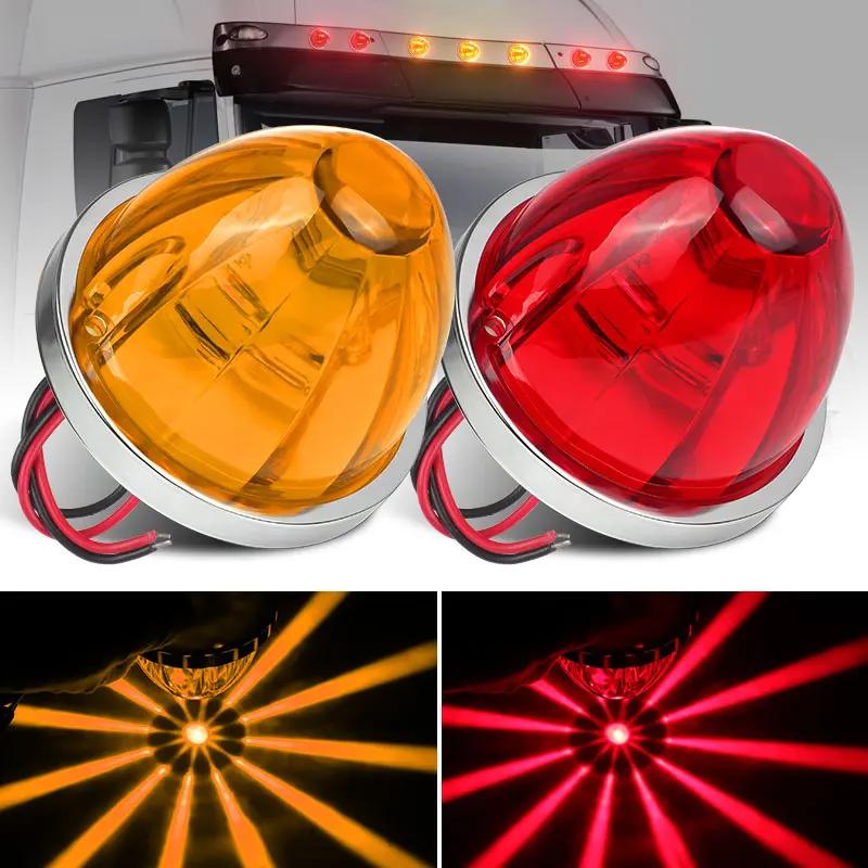 2PCS Lorry Side Light Car Truck Side Marker Signal Indicator Trailer Watermelon Lamp LED Waterproof 12V24V Car Clearance Light