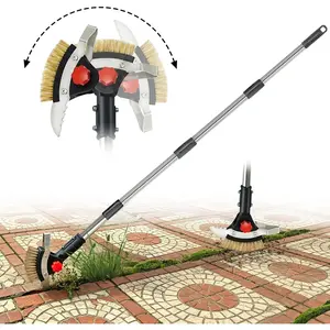 Crack Weeder Tool for Driveway & Patio, Crevice Weeding Tool with Long Handle, Stainless Steel Weed Remover for Sidewalk, Garden, Lawn