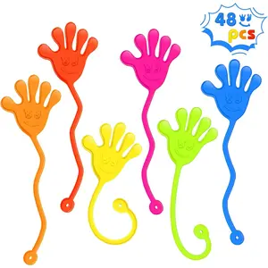Sticky Hands Bulk 48 PCS Party Favors for Kids 4-8 8-12 Stretchy Sticky Hand Toy Goodie Bag Stuffers Fillers Treasure Box Toys Classroom Prizes School End of Year Student Gifts Birthday Party Suppliesfidget toys