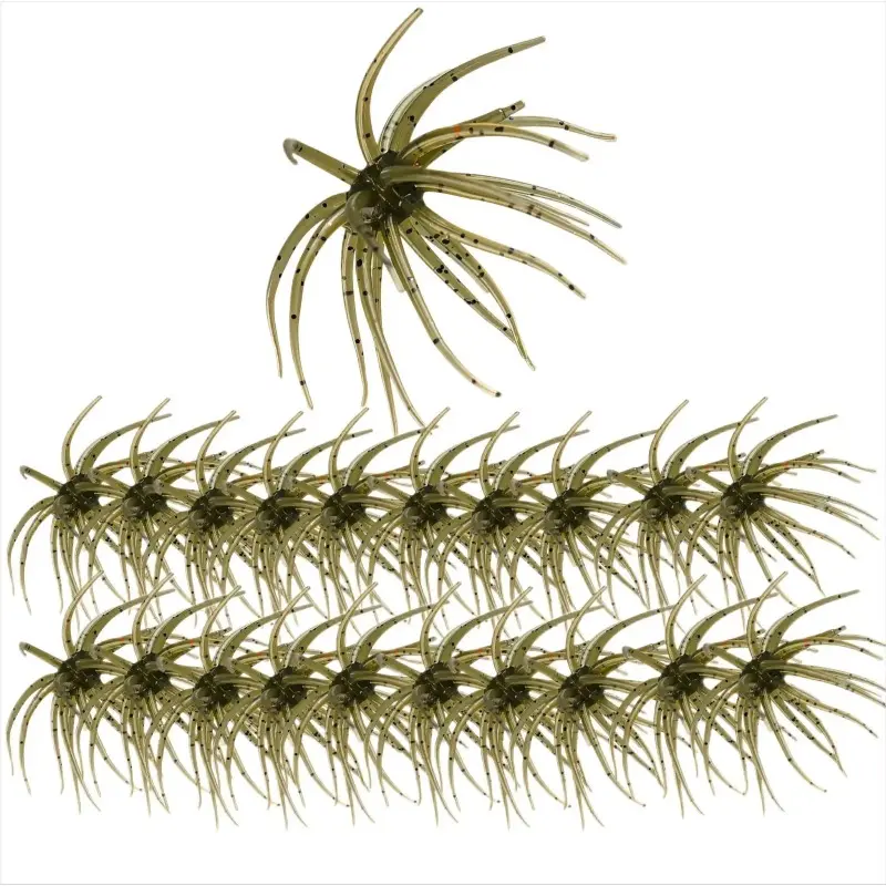 10 PCS Realistic Sea Urchin Soft Plastic Fishing Lures, Durable Floating Artificial Bait for Freshwater Bass, Trout Fishing, Sea Urchin Fishing Lure