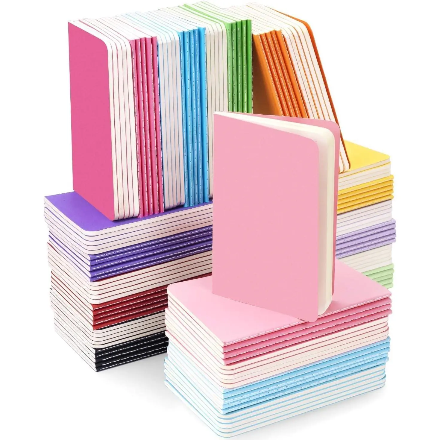 120 Pack Mini Notebooks Bulk 3.5x5.5 Inch Pocket Notebook Set | Lined Pages, 12  Colors, 30 Sheets/60 Pages, 80GSM Heavyweight Paper, Works in Office, Work, College, , Travel