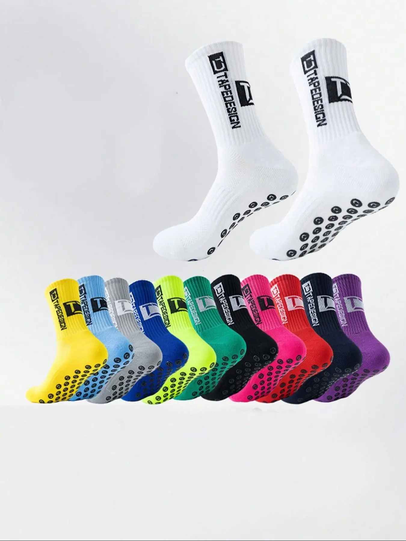5 Pairs Teenage Thickened Towel Bottom Sweat-Wicking Soccer Socks, Anti-Slip Sports Socks, Basketball Socks, Breathable Athletic Socks