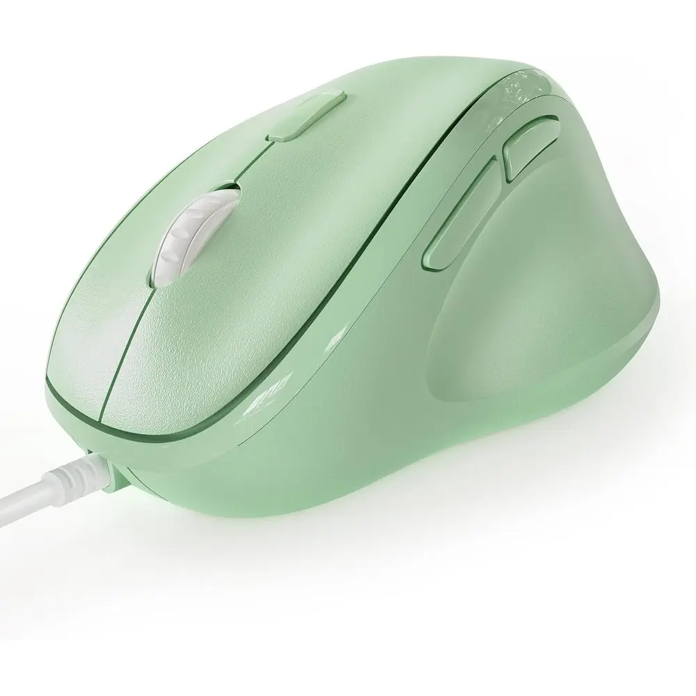 Micropack Ergonomic Mouse Wired for Laptop, PC Computer and Desktop, Ergo Mouse Vertical with Silent Clicks, Up to 3200 DPI Adjustable Mouse Sensitivity, Green