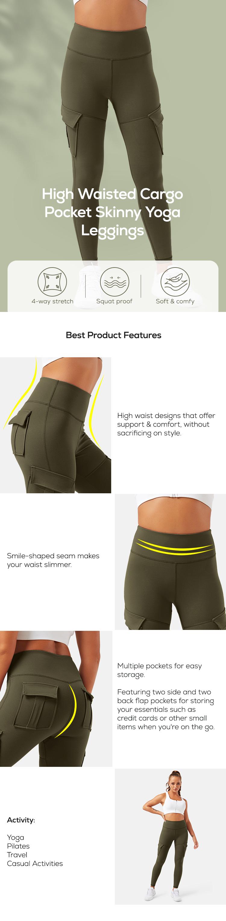 Halara High Waisted Cargo Pocket Skinny Yoga Leggings