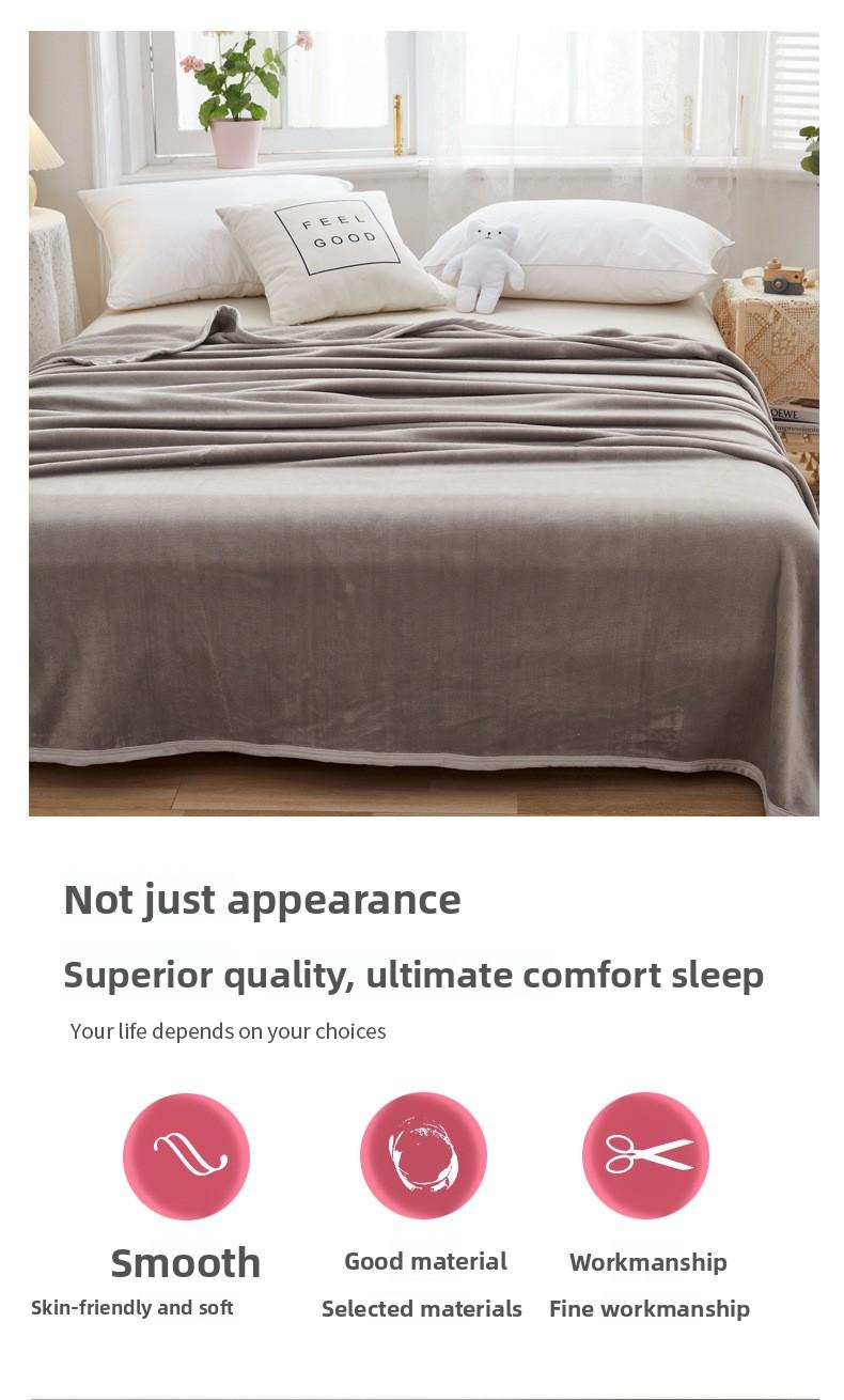 New Solid Color Flannel Blanket Nap Blanket • Office Throw Blanket • Dorm Blanket for Students • Gift Blanket • Plush Blanket