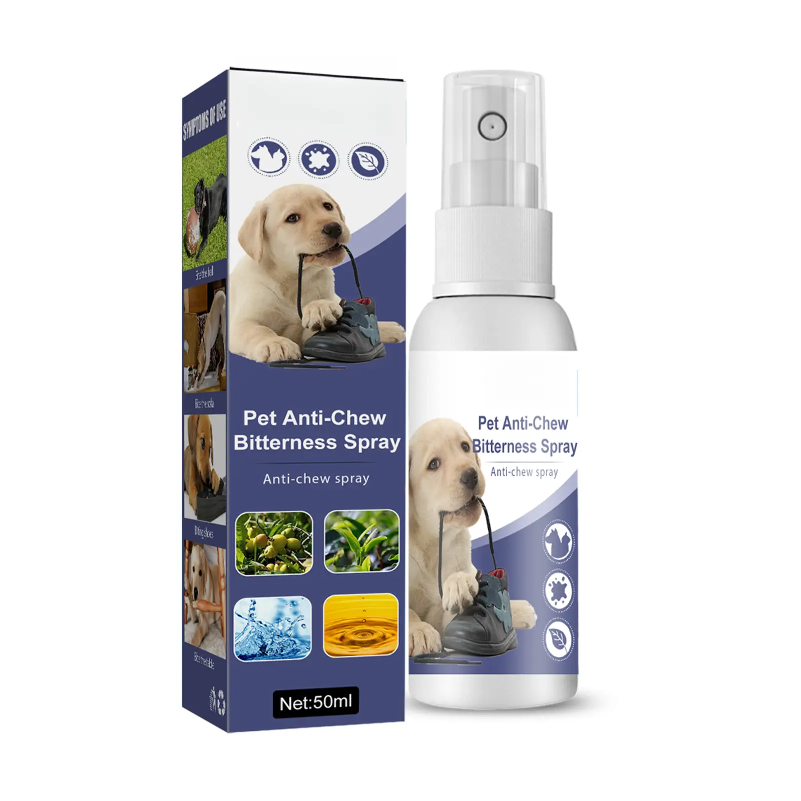 Pet Bitter Anti-Chew Spray, Deterrent Spray to Stop Dogs Chewing Furniture Legs & Scratching Sofas
