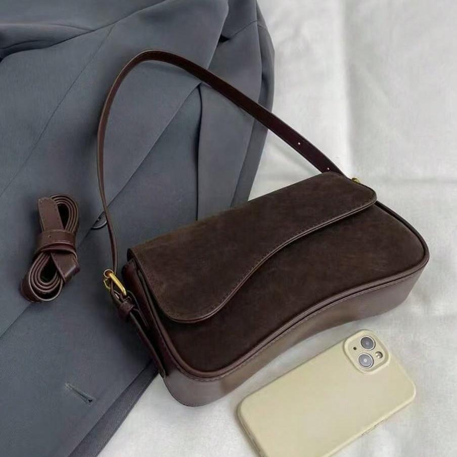 Women Solid Color Matte Shoulder Bag, Cute Handbag PU Leather Dual Adjustable Strap Satchel UnderarmBag Wallet Commuter Bag Purse 2026 Suitable for Shopping, Travel, Parties and Daily Outings