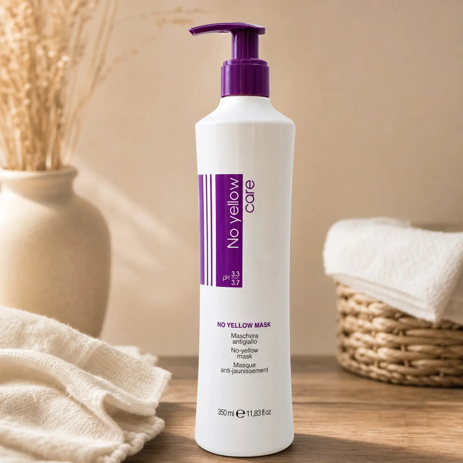 Purple Hair Mask & Repair Treatment, 11.8 oz - Acidic pH Deep Conditioner for Blonde, Bleached & Grey Strands, Anti Brassy Tones, Color-Safe & Extending, Nourishes & Shines