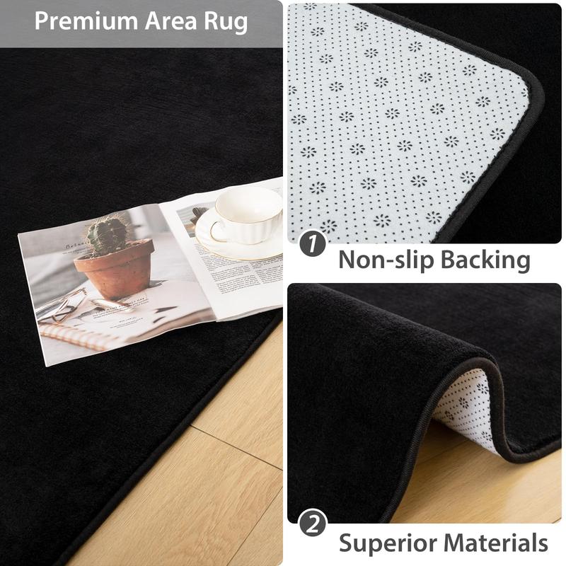 Soft Low Pile Area Rug, Solid Color Machine Washable Non-Slip Rug for Living Room Bedroom Dorm, Fluffy Easy Clean Modern Decor-S Soft Low Pile Area Rug, Solid Color Machine Washable Non-Slip Rug for Living Room Bedroom Dorm, Fluffy Easy Clean Modern Decor-S