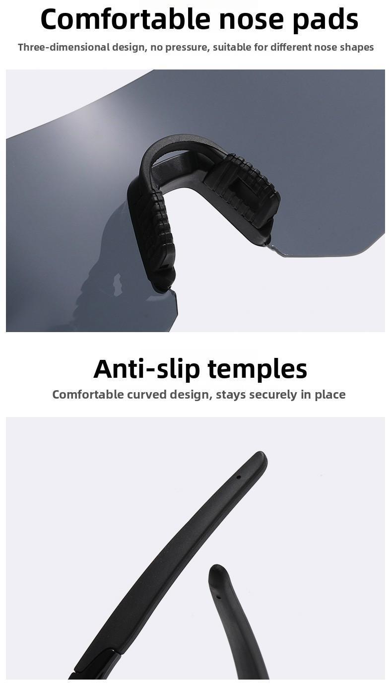 Cycling Sunglasses, Windproof UV400 Sports Eyewear for Outdoor Fishing, Hiking, Mountain Bike & Road Biking